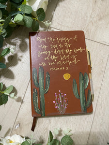 Hand Painted Journal w/pen|psalm 113:3|christian gift