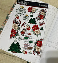 Load image into Gallery viewer, Poinsettias Faith Stickers| christian Planner Stickers|christmas winter Stickers|Bible Journaling Stickers|Faith Sticker Sheets
