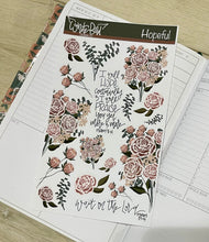 Load image into Gallery viewer, Hopeful Faith Stickers| christian Planner Stickers|floral Stickers|Bible Journaling Stickers|Faith Sticker Sheets
